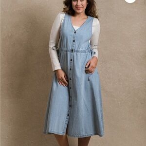Neuflora Harpswell Light Blue Denim Button-Down Dress